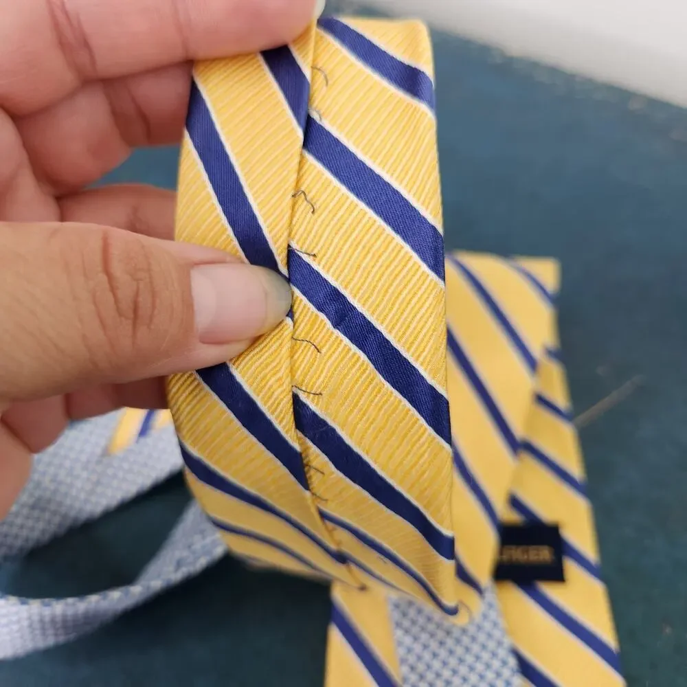 Lot of 2 Tommy Hilfiger 100% Silk Ties Men's Preppy Business Professional Office